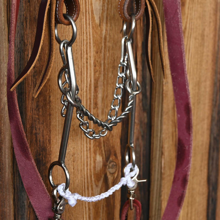 Ed Wright Twisted Wire Snaffle Gag Bridle Rig w/Single Ear Headstall