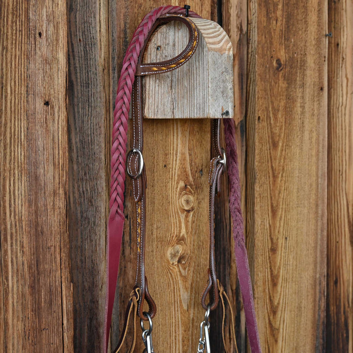 Ed Wright Twisted Wire Snaffle Gag Bridle Rig w/Single Ear Headstall