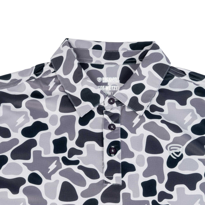Rock & Roll Denim Men's X Koe Wetzel Grey Polo Shirt MEN - Clothing - Shirts - Short Sleeve Panhandle