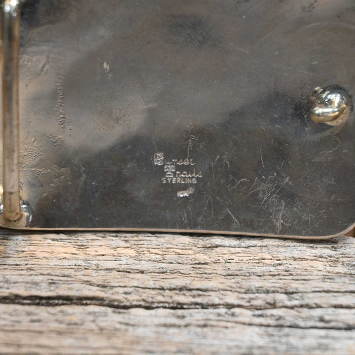 1950's Sunset Trails Roping Scene Belt Buckle