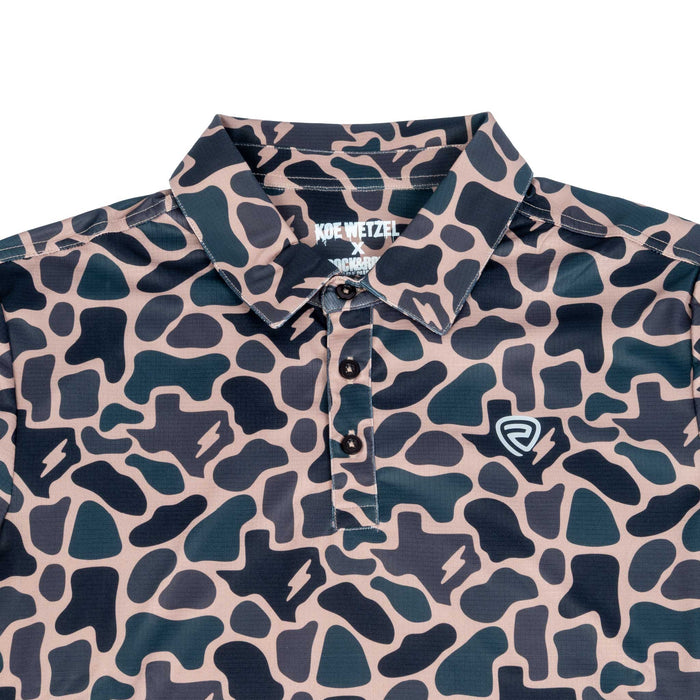 Rock & Roll Denim Men's X Koe Wetzel Tan Polo Shirt MEN - Clothing - Shirts - Short Sleeve Panhandle