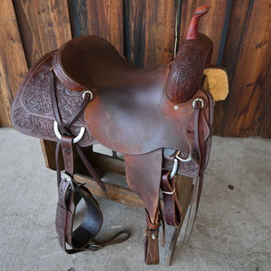 16.5" USED JEFF SMITH CUTTING SADDLE Saddles Jeff Smith   