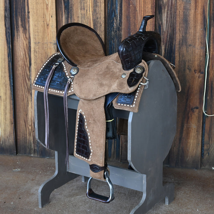 15" SEVEN LIGHTWEIGHT (WOOD TREE) BARREL SADDLE Saddles - New Seven Saddle