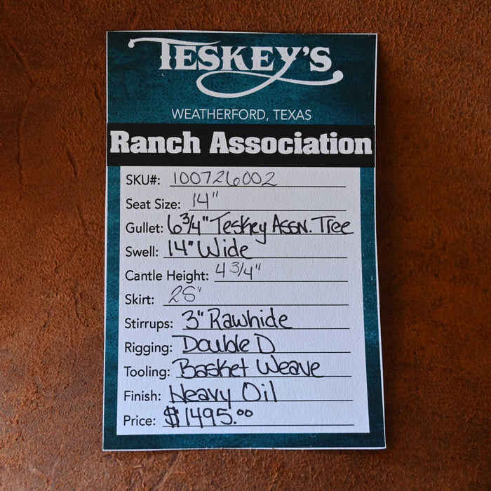 14" TESKEY'S RANCH ASSOCIATION SADDLE