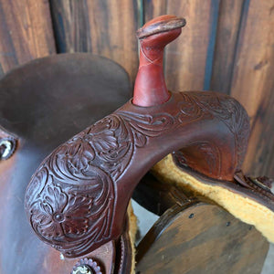 16.5" USED JEFF SMITH CUTTING SADDLE Saddles Jeff Smith   