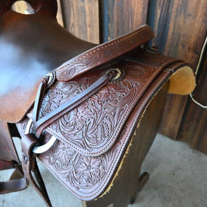 16.5" USED JEFF SMITH CUTTING SADDLE Saddles Jeff Smith   