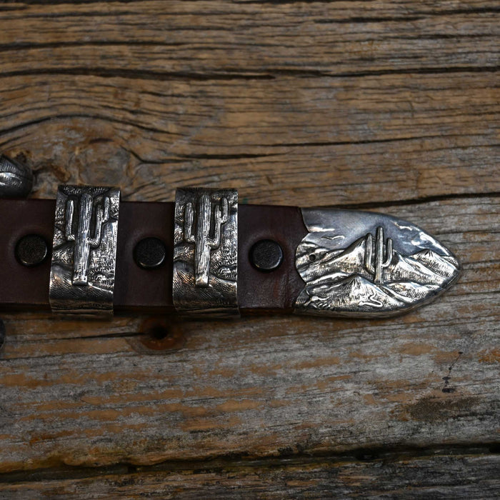 1950's - 1960's Sunset Trails 4pc. Saguaro Cactus Belt Buckle