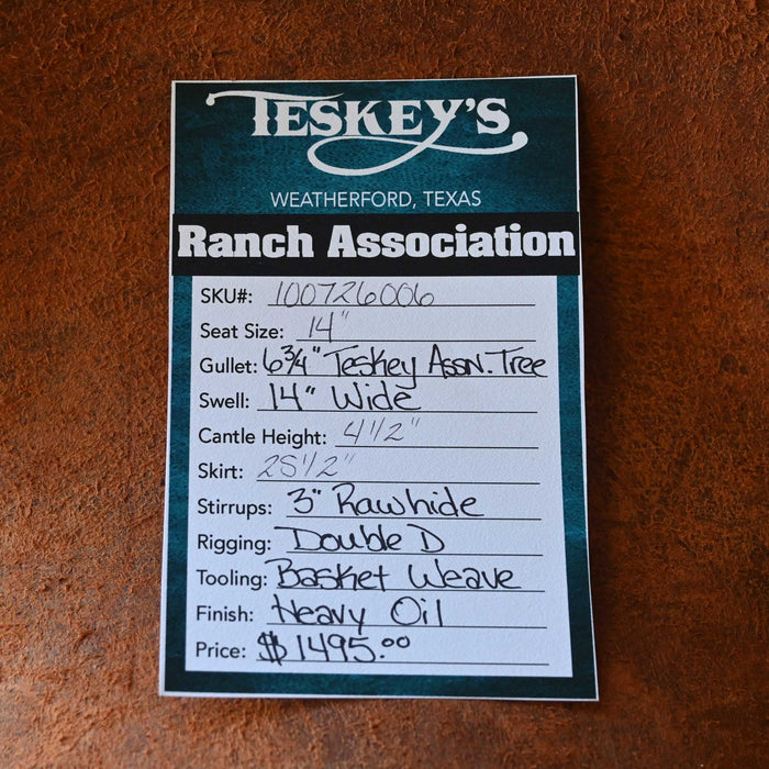 14" TESKEY'S RANCH ASSOCIATION SADDLE