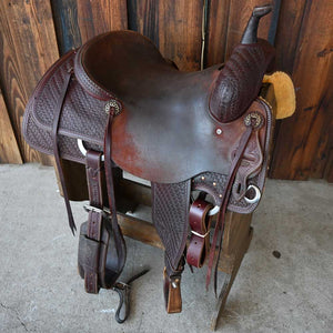 16" LIGHTLY USED JEFF SMITH CUTTING SADDLE Saddles Jeff Smith   