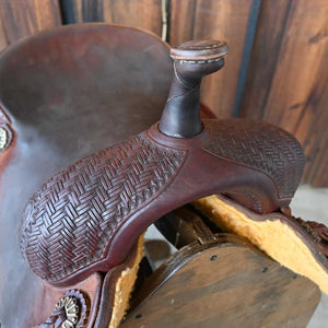 16" LIGHTLY USED JEFF SMITH CUTTING SADDLE Saddles Jeff Smith   