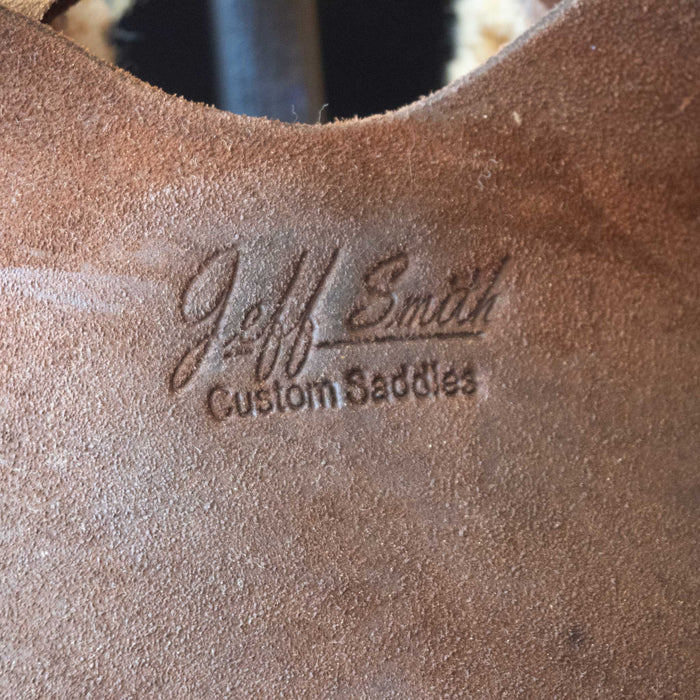 13.5" USED JEFF SMITH TEAM ROPING SADDLE