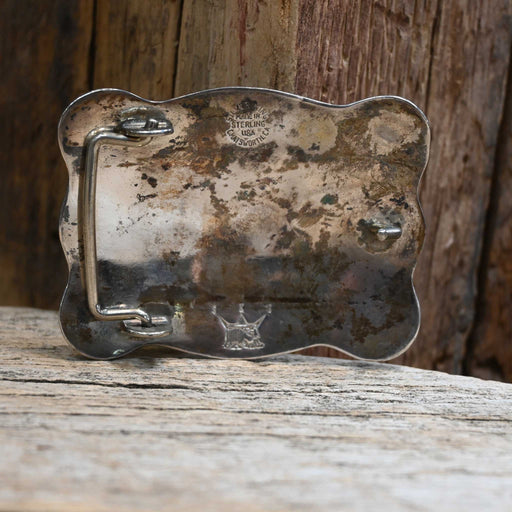 Vintage Silver King Longhorn Belt Buckle Collectibles Silver King