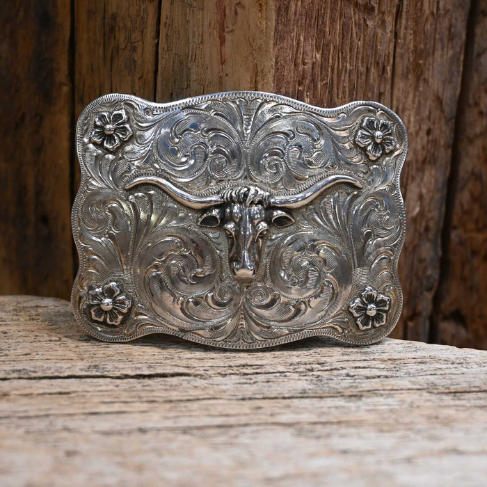 Vintage Silver King Longhorn Belt Buckle Collectibles Silver King