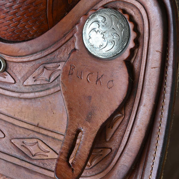 15.5" USED ALAMO TEAM ROPING SADDLE