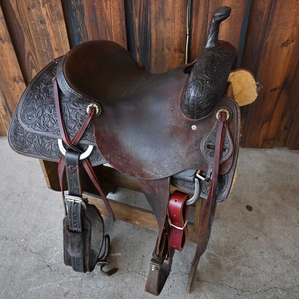 16" USED JEFF SMITH CUTTING SADDLE Saddles Jeff Smith   