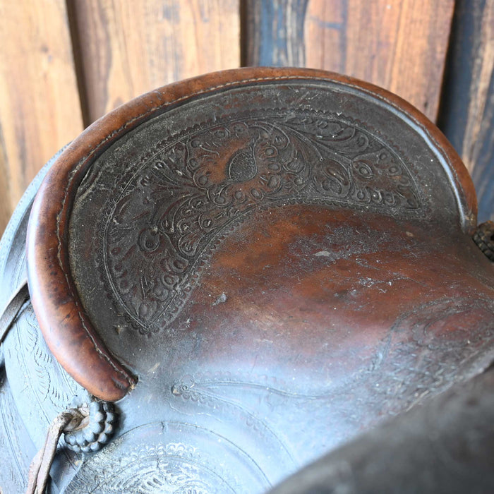 Antique Big Shell Cowboy Saddle