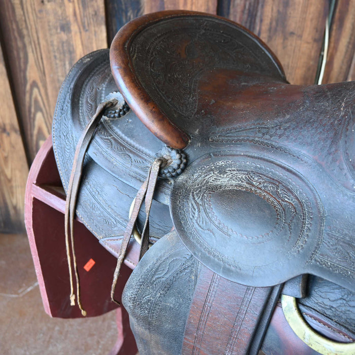 Antique Big Shell Cowboy Saddle