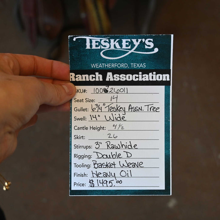 14" TESKEY'S RANCH ASSOCIATION SADDLE
