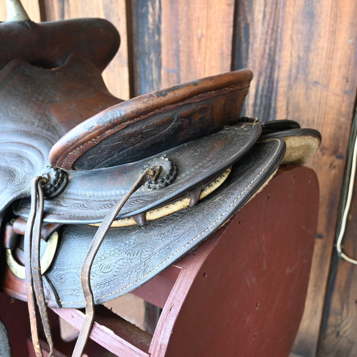 Antique Big Shell Cowboy Saddle