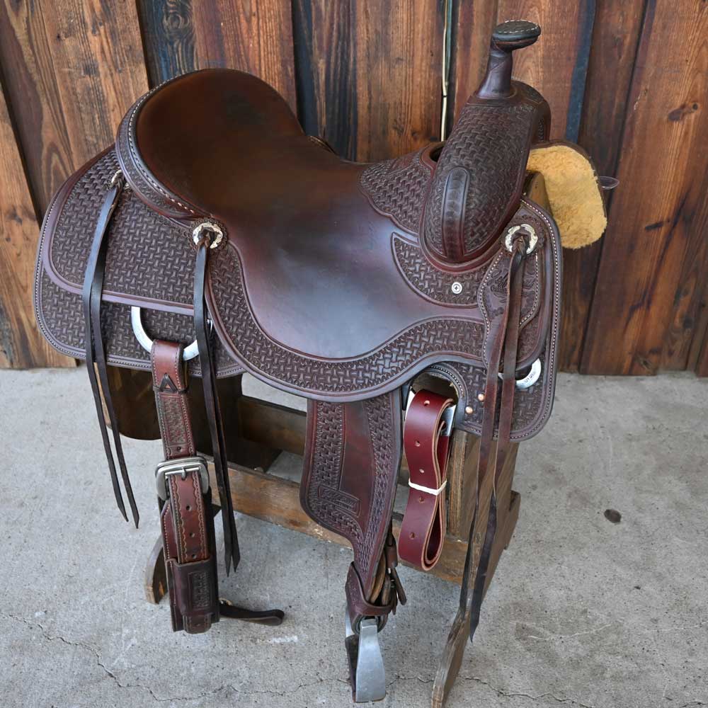 16.5" USED JEFF SMITH RANCH CUTTING SADDLE Saddles Jeff Smith   