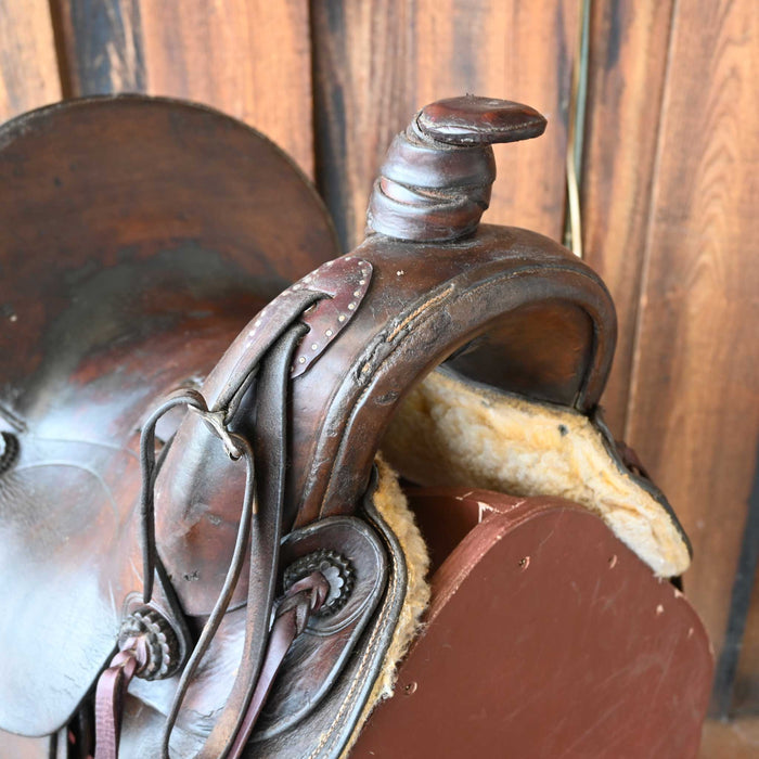 Antique S.B Coulter Highback Cowboy Saddle