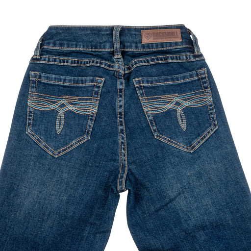 Rock & Roll Denim Women's Mid Rise Turquoise Stitch Bootcut Jean WOMEN - Clothing - Jeans Panhandle