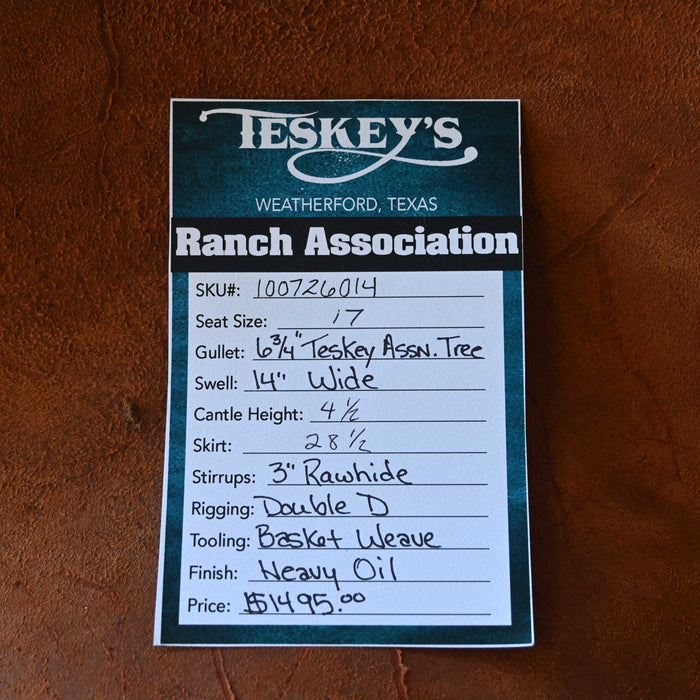 17" TESKEY'S RANCH ASSOCIATION SADDLE