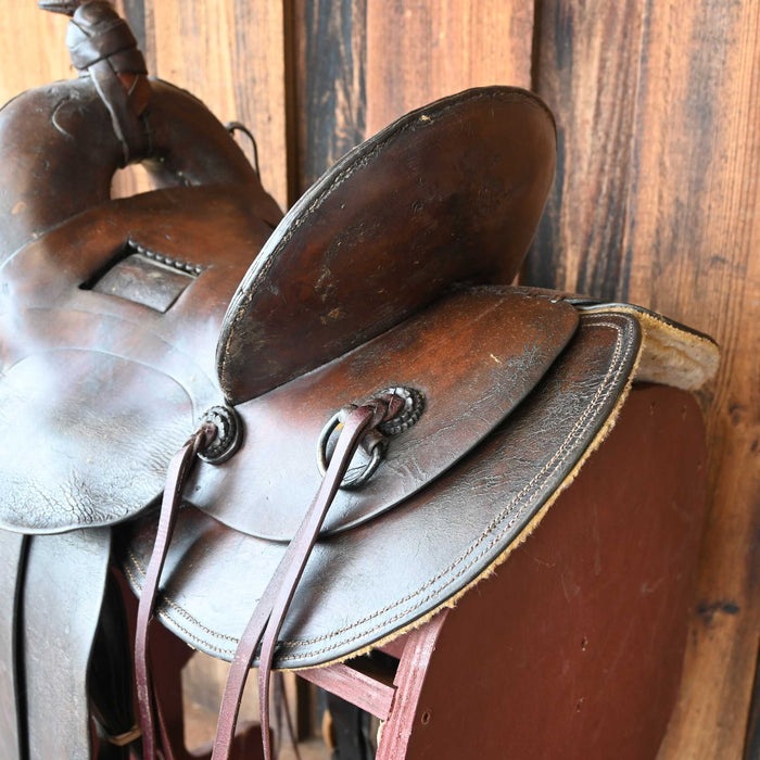 Antique S.B Coulter Highback Cowboy Saddle