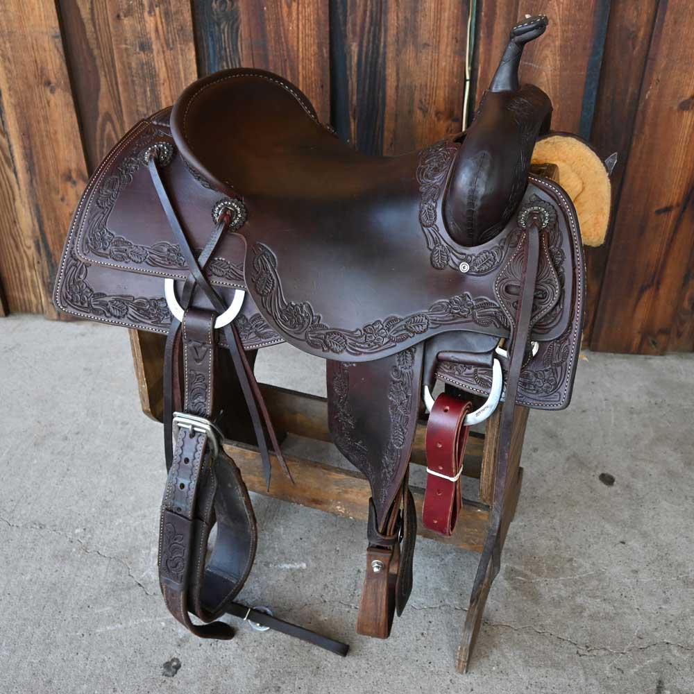 16.5" USED JEFF SMITH CUTTING SADDLE Saddles Jeff Smith   