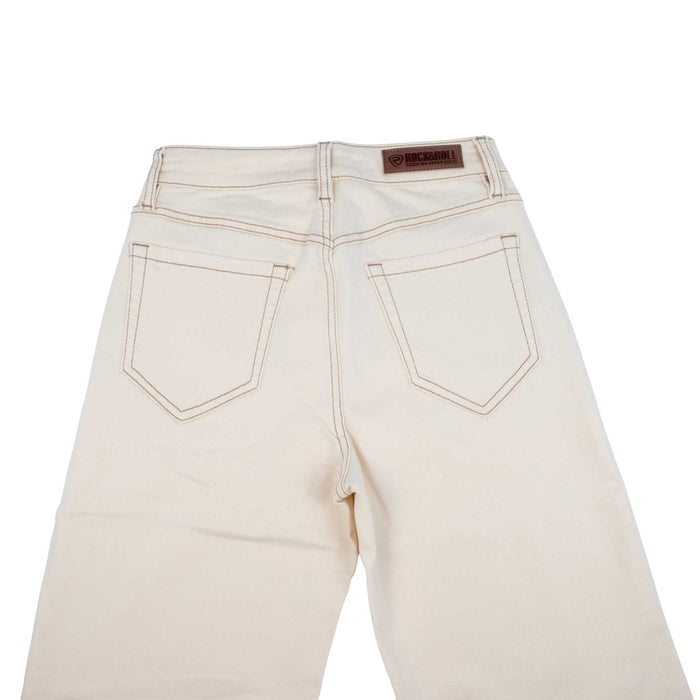 Rock & Roll Denim Women's Beige Wide Leg Jean WOMEN - Clothing - Jeans Panhandle