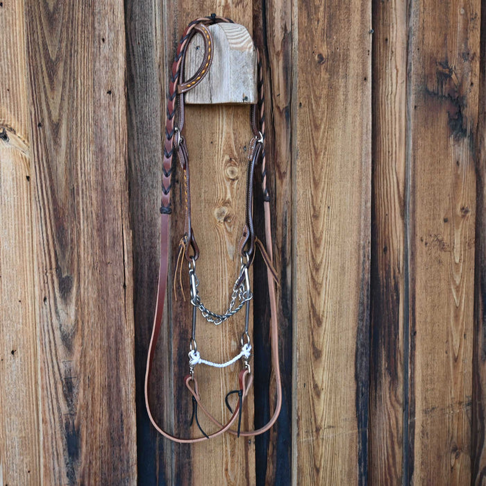 Twisted Wire Snaffle Gag Bridle Rig w/All New Leather