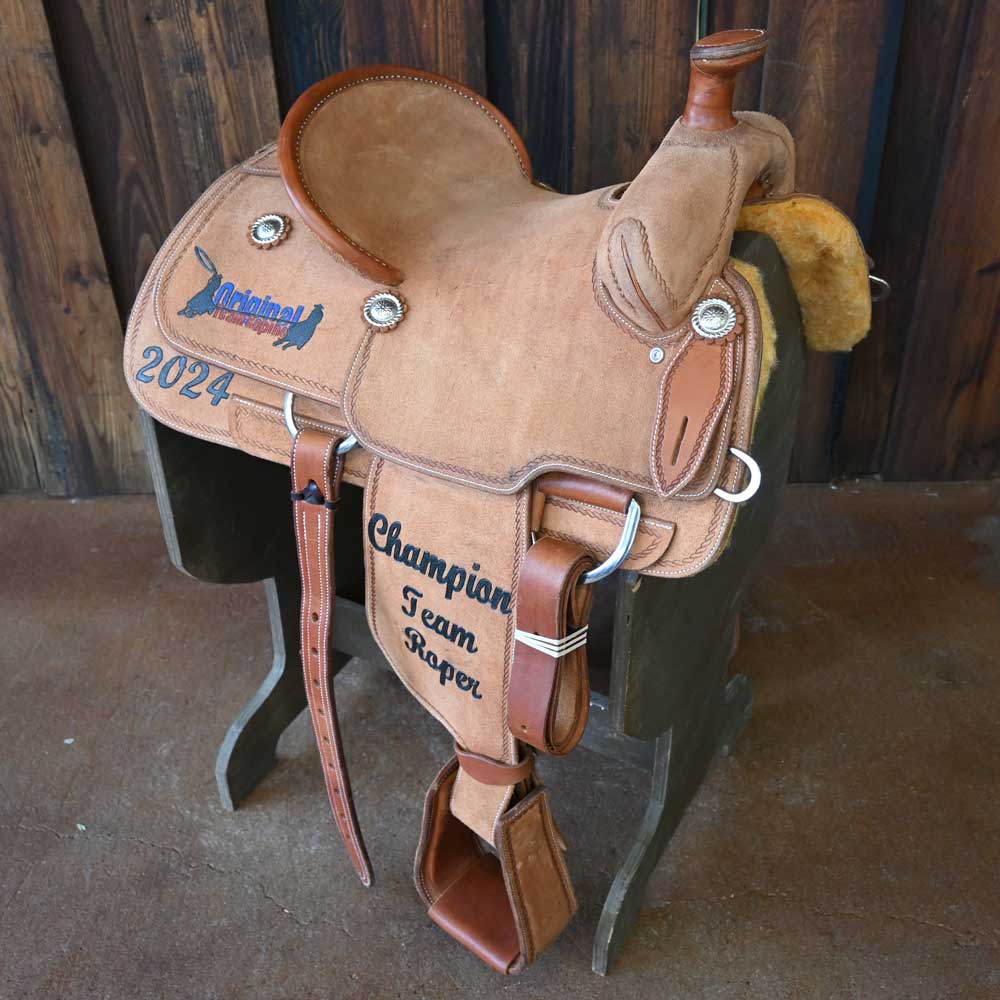 14.5" USED G&C TEAM ROPING SADDLE