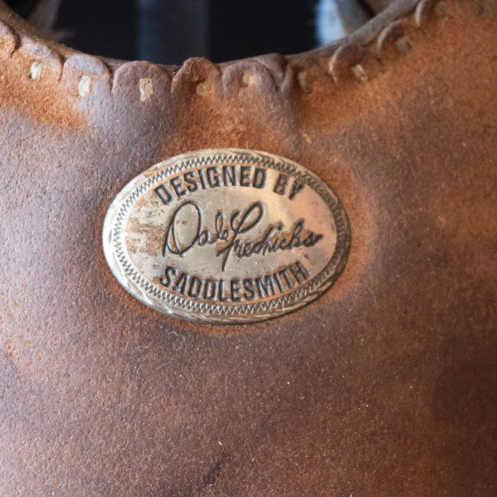 15" USED DALE FREDRICKS TEAM ROPING SADDLE