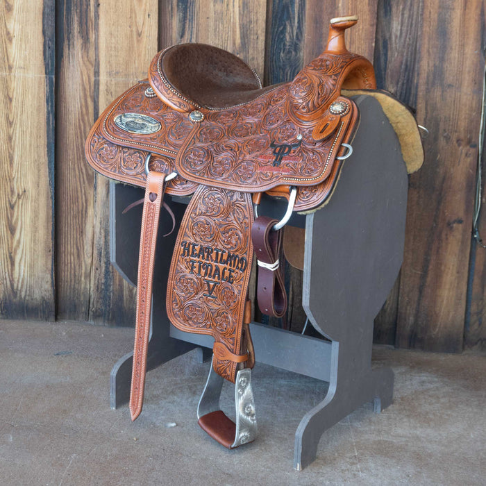 15" USED CACTUS TEAM ROPING SADDLE Saddles - Used CACTUS SADDLERY