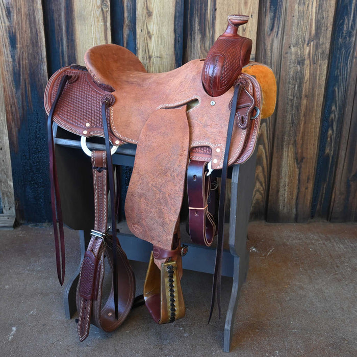 15" TESKEY'S STRIP DOWN RANCH SADDLE