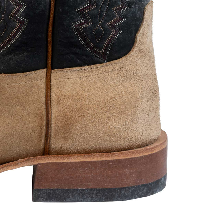 Anderson Bean Men's Square Toe Tan Crazyhorse Black Western Boot MEN - Footwear - Western Boots Anderson Bean Boot Co.