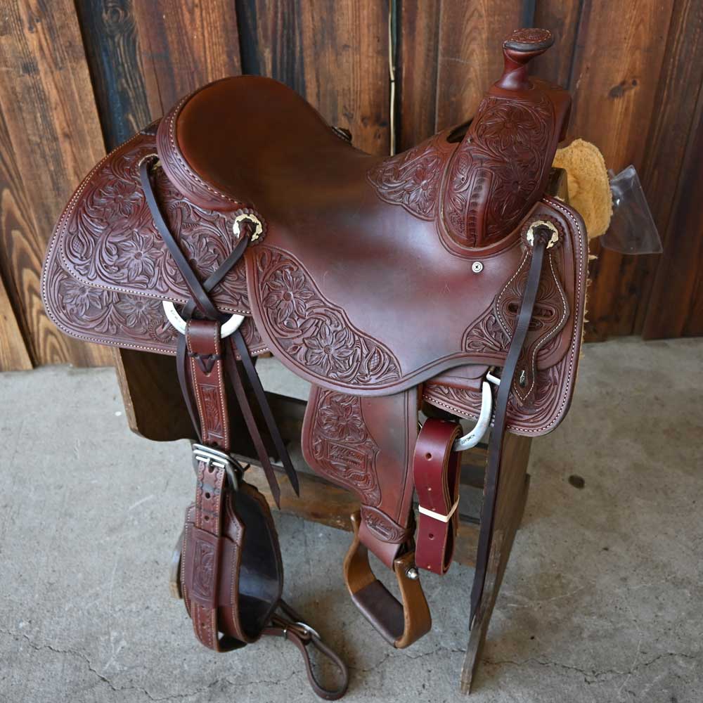 15.5" USED JEFF SMITH COW HORSE SADDLE Saddles Jeff Smith   