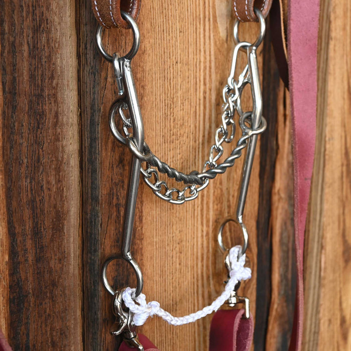 JD Bits Twisted Wire Snaffle Bridle Rig w/Single Ear Headstall