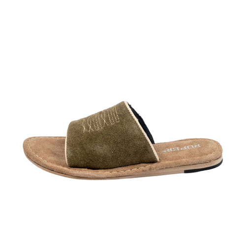 Roper Women's Hampton Green Cow Suede Slide Sandal WOMEN - Footwear - Sandals Roper Apparel & Footwear