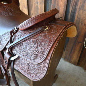 15.5" USED JEFF SMITH COW HORSE SADDLE Saddles Jeff Smith   