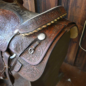 16" USED COWBOY TUFF TEAM ROPING SADDLE