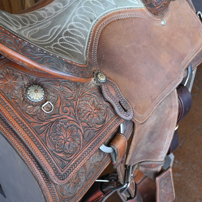 14" USED MARTIN TEAM ROPING SADDLE Saddles - Used Martin Saddlery
