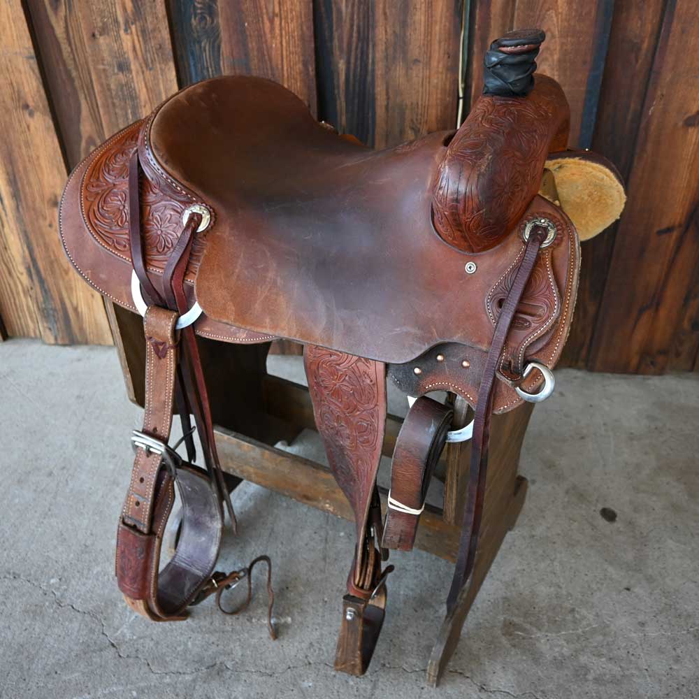 17" USED JEFF SMITH COWBOY SADDLE Saddles Jeff Smith   