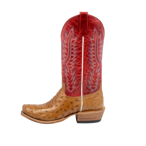 Horse Power Men's Cutter Toe Antique Saddle Full Quill Red Western Boot MEN - Footwear - Exotic Western Boots Horse Power