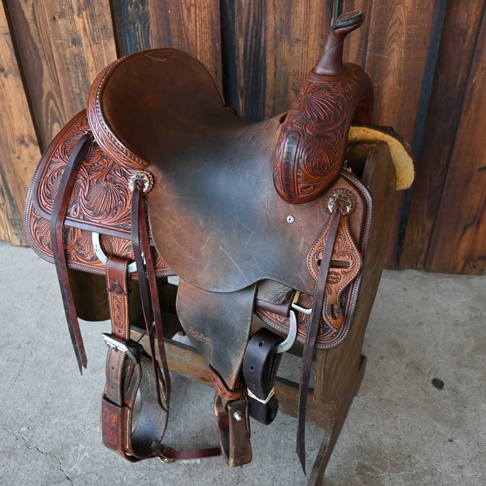 14" USED JEFF SMITH CUTTING SADDLE Saddles Jeff Smith   