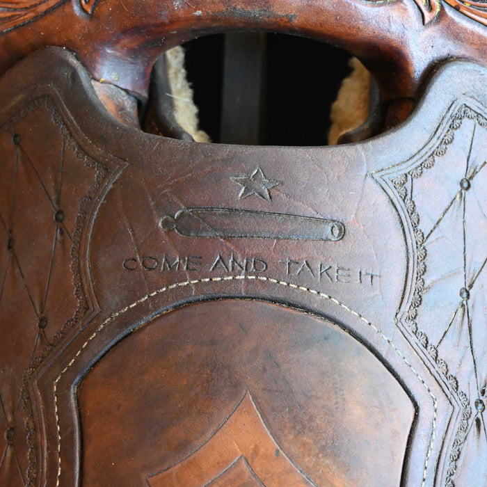 14.5" USED WAYLON WIKE TEAM ROPING SADDLE