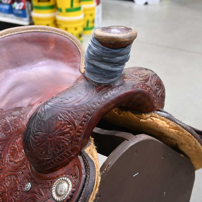 14.5" USED CORRIENTE TEAM ROPING SADDLE