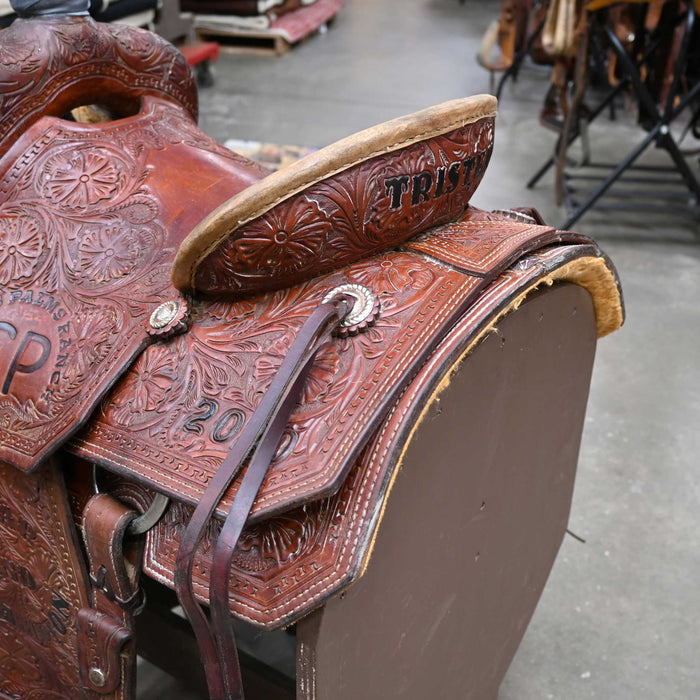 14.5" USED CORRIENTE TEAM ROPING SADDLE