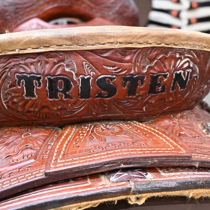 14.5" USED CORRIENTE TEAM ROPING SADDLE