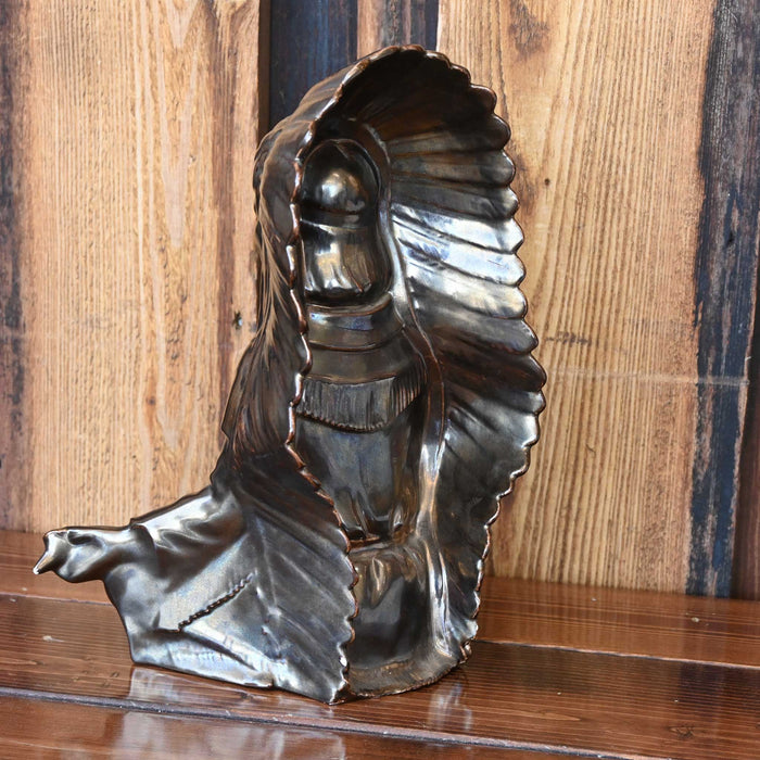 Vintage Ceramic Indian Chief w/Peace Pipe